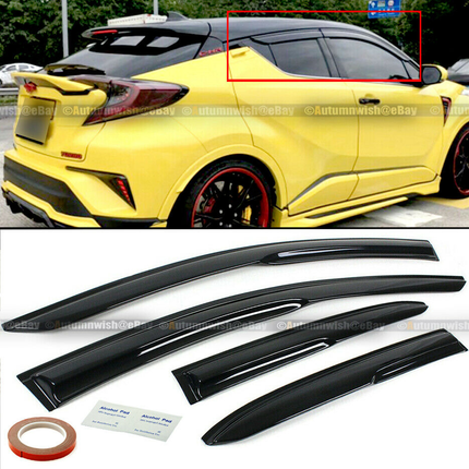 Findmall Side Window Visors Deflectors Rain Guard Replacement for 2017-2020 Toyota C-HR CHR