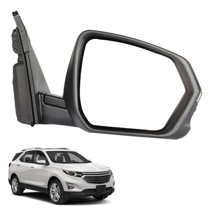 Findmall Passenger Side Mirror Assembly Blind Spot Signal Light Chrome 8Pin Replacement for 2018 2019 2020 2021 2022 Equinox Terrain GM1321595