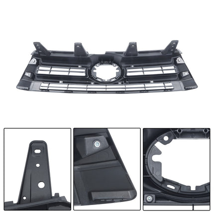 Findmall Front Upper Grille for 2017-2019 Toyota Highlander, Black and Silver
