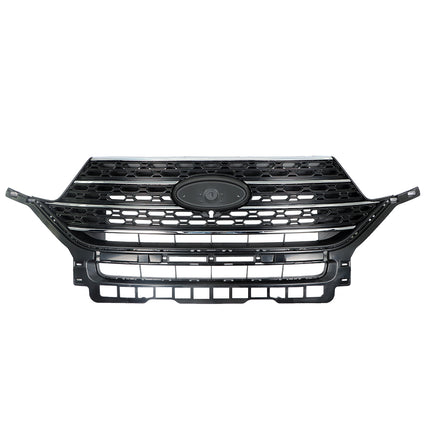Findmall Front Upper Honeycomb Grille for 2021-2023 Ford Explorer XLT, Black with Chrome Trim