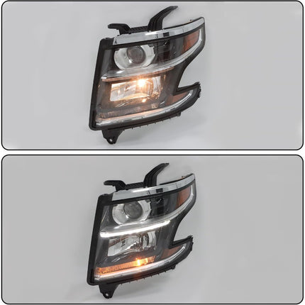 Findmall Driver Side Headlights Assembly HID with DRL Replacement for Tahoe/Suburban 2015-2020 Housing Black Lamp LH 1PC GM2502406