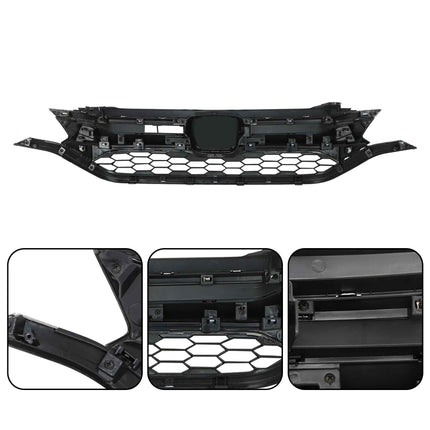 Findmall Front Bumper Grille Honeycomb Mesh Replacement for CRV 2015 2016