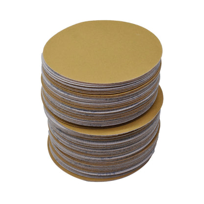 Hook Loop Pads Sanding Disc 5-Inch NO-Hole 100Pcs Aluminum Oxide Round Flocking Sandpaper for Sanding Grinder Polishing Accessories ( 60 80 120 180 240 320 ) Grit