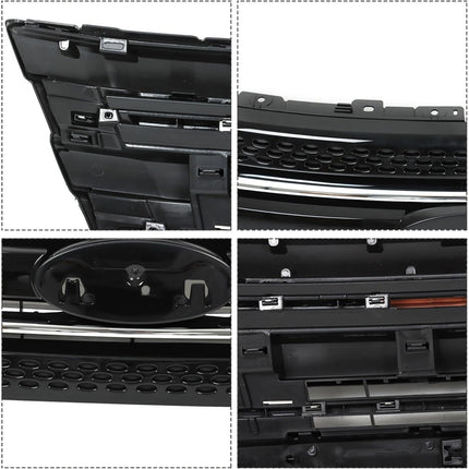 Findmall High-Gloss Black Front Upper Grille Insert Overlay Trim Cover Replacement for Explorer 2011-2015