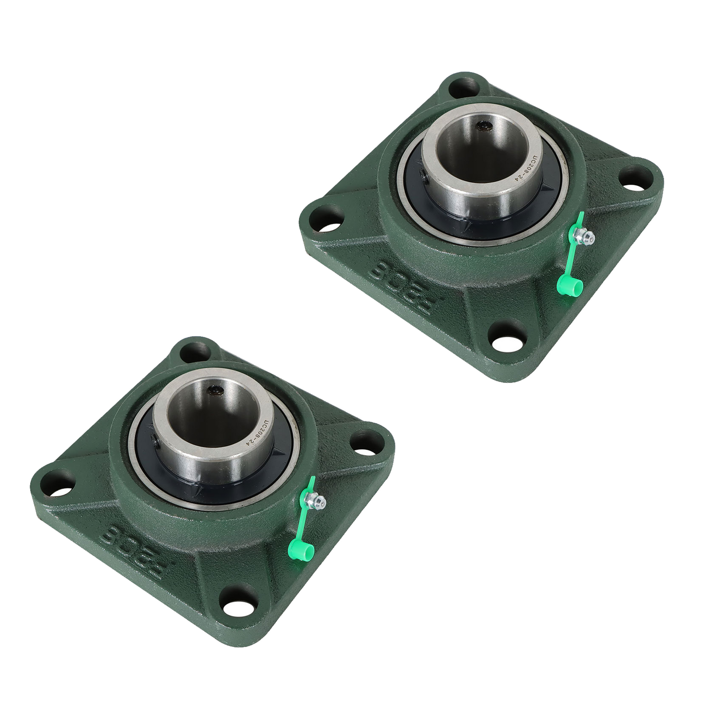 findmall 2Pcs UCF208-24 Pillow Block Bearing 1-1/2 Inch Bore Pillow Block Bearings Bearing Steel 4 Bolt Pillow Block Flange Bearing Self Alignment