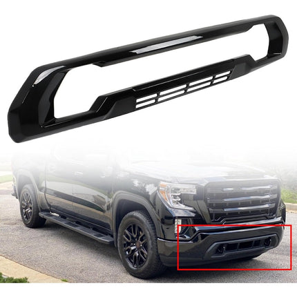 Findmall Front Bumper Lower Grille Plate for 2019‑2022 GMC Sierra 1500, Gloss Black Plastic, Replacement for 84482544