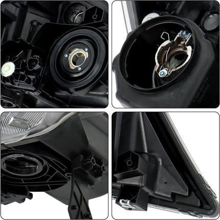Findmall Driver Side and Passenger Side Headlights Assembly HID Replacement for Acura MDX 2007-2009 Housing Black Lamp LH RH 2PCS AC2518111 AC2519111