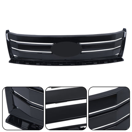 Findmall Front Grille Upper Glossy Black Replacement for Edge 2007-2010