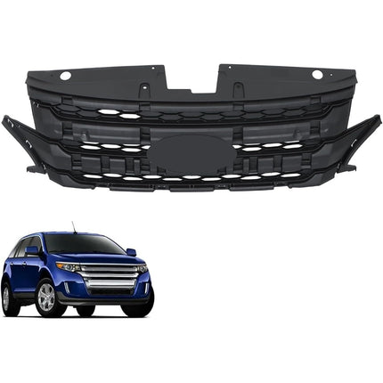 Findmall Glossy Black Front Bumper Grille Assembly Replacement for Edge 2011-2014
