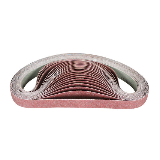 findmall 24Pcs 1 x 30 Inch Aluminum Oxide Sanding Belt, 60 / 80 / 120 / 150 / 240 / 400 Grit Sander Paper