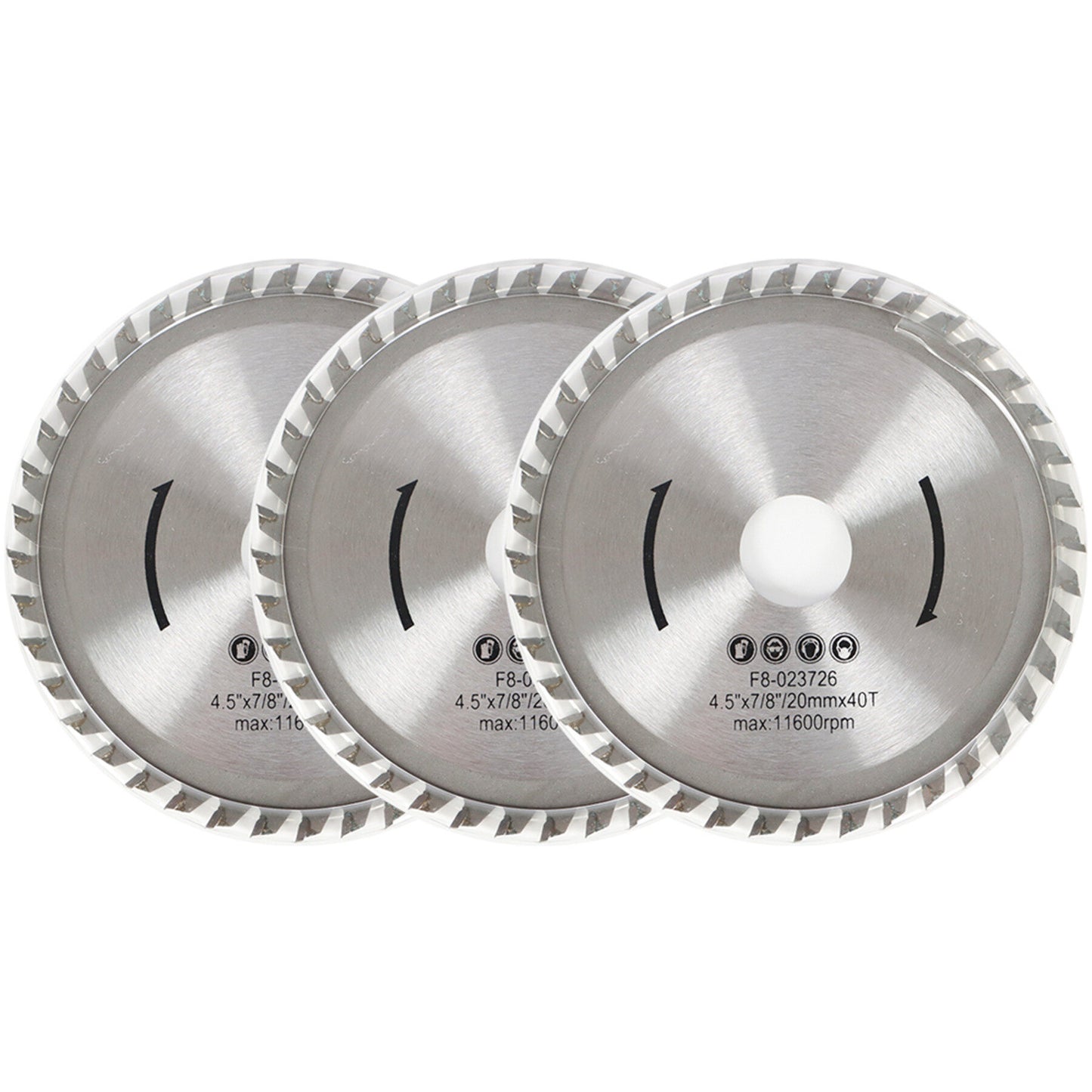 findmall Circular Saw Blade 3Pcs 4-1/2 Inch 40T Metal Cutting Saw Finish Blade Alloy Steel General Purpose Hard Soft Wood Cutting Saw Blade with 7/8-inch Arbor Fit for Wood Plastic Metal Tile Cutting