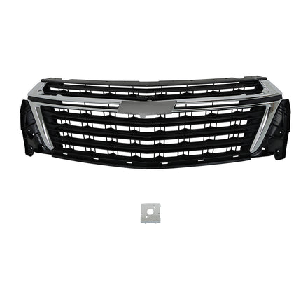 Findmall Black Front Center Grille with Chrome Trim Replacement for Traverse 2022-2023