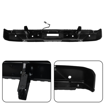 Findmall Black Rear Step Bumper for 2004-2015 Nissan Titan, NI1103110