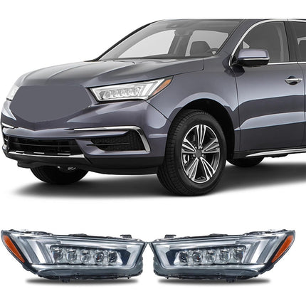 Findmall Headlight Assembly Pair Replacement for Acura MDX 2017-2020