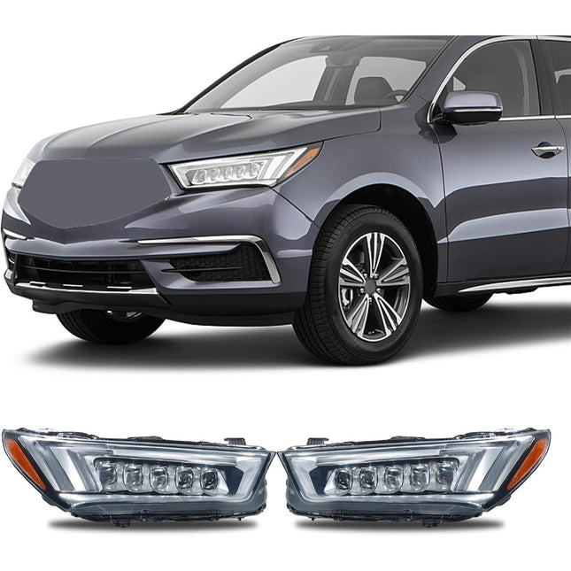 Findmall Headlight Assembly Pair Replacement for Acura MDX 2017-2020