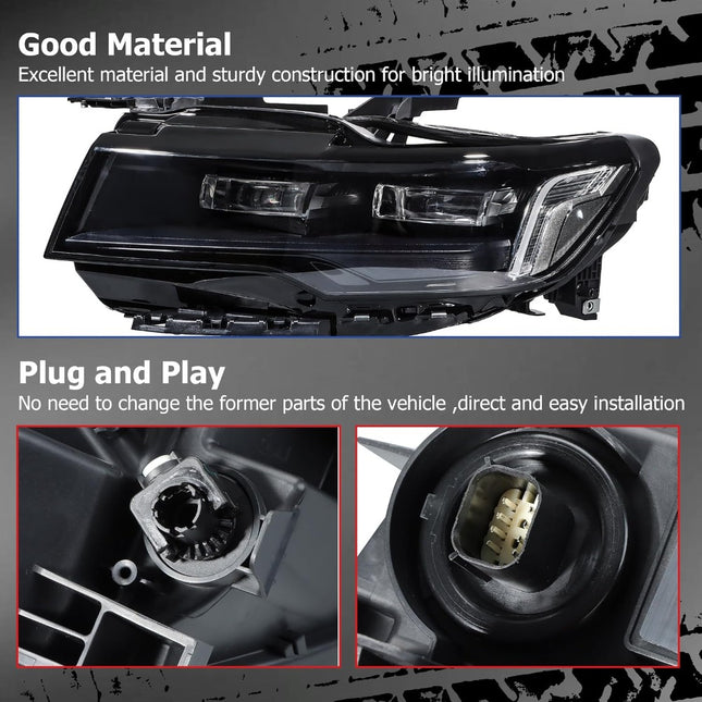 Findmall Headlight Assembly LH Replacement for Escalade Sport 2021-2024