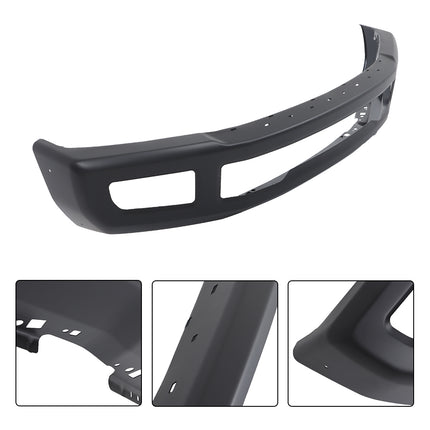Findmall Black Steel Front Bumper Face Bar with Fog Light Holes Replacement for 2017-2019 Ford F-250 and F-350 Super Duty, FO1002442