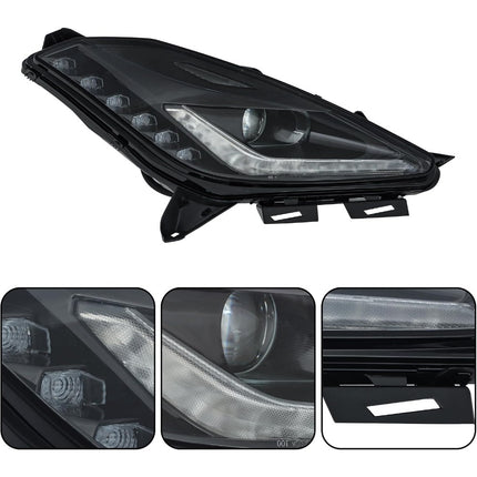 Findmall Passenger Side Headlights Assembly w/Ballast HID Replacement for Corvette 2014-2019 Housing Black Lamp RH 1PC GM2503403