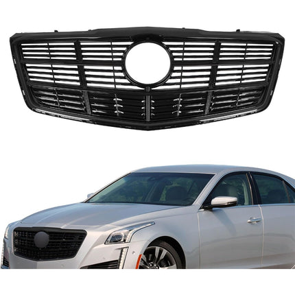 Findmall Glossy Black Front Bumper Grille Kit Replacement for CTS Sedan 2014-2015 22753187