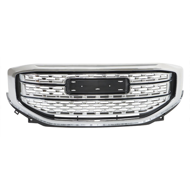 Findmall Chrome Front Upper Grille without Camera Hole Replacement for Acadia Denali 2017-2019 84378394