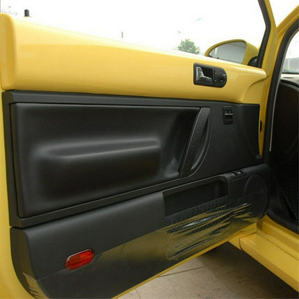 Findmall 2Pcs Car Door Panel Black Leather Insert Cards Replacement for Beetle 1998-2010