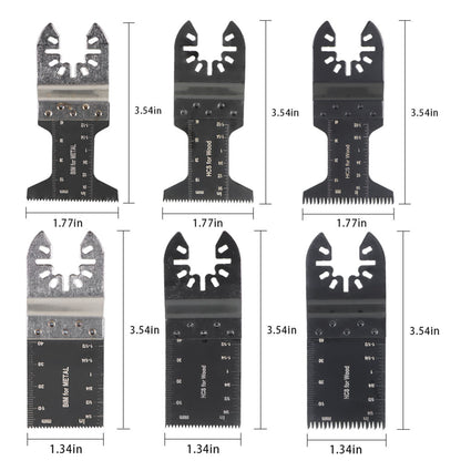 findmall 48Pcs Oscillating Tool Accessories Kit 1-3/8, 1-3/4 Inch Multi Tool Blades Oscillating Saw Blades Accessories Fit for Universal Treasure Oscillating Tools