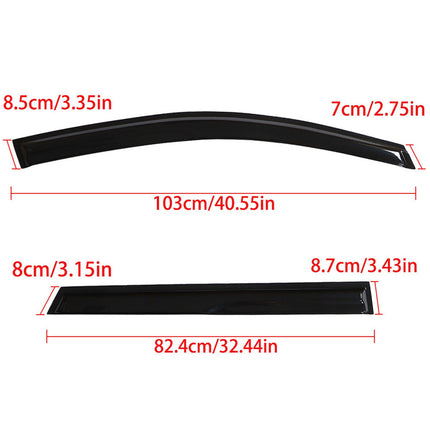 Findmall Side Window Visors Rain Guard Wind Vent Shade Deflector Replacement for 2008-2017 Journey