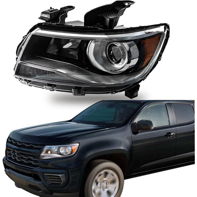 Findmall Headlight Headlamp Assembly Halogen Driver Side Replacement for Colorado 2015 2016 2017 2018 2019 2020 2021 Replacement for GM2502408 Left LH