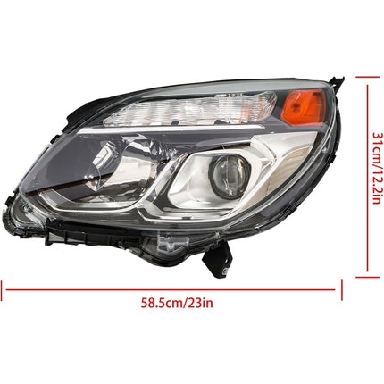 Findmall Headlight Assembly Pair Replacement for Equinox 2016-2017