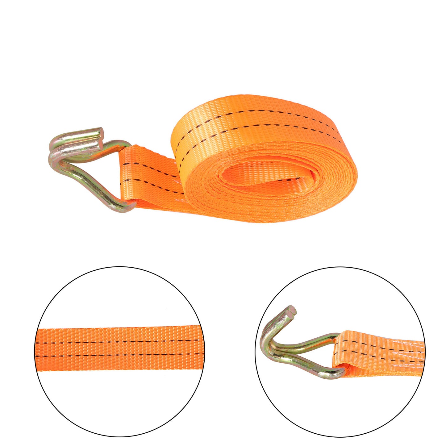 10Pcs Ratchet Straps 1.5" x 20' Tie-Down Straps 4000Lbs Heavy Duty Ratchet Cargo Strap