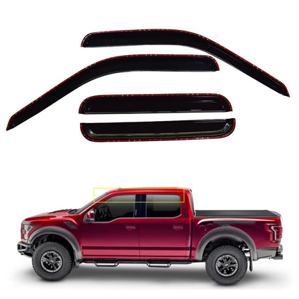 Findmall Side Window Vent Visor Rain Guard Deflector Replacement for 1999-2016 F250/350/450