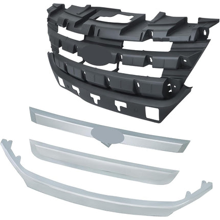 Findmall Chrome Grille Front Lower Bumper Grille Molding Replacement for Fusion 2010 2011 2012