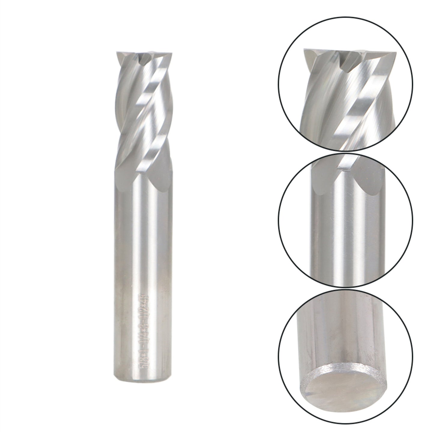 findmall 5/8 Inch Helix Carbide End Mill Tialn Coated 4 Flute 1-1/4 Inch Length of Cut Fit for Aluminum Cut Non-Ferrous Metal Upcut CNC Spiral Router Bit