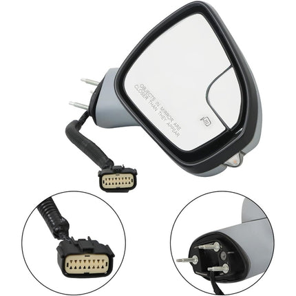 Findmall Side Mirror Assembly for 2015-2016 Fusion, Passenger Side, Power, 7-Pin