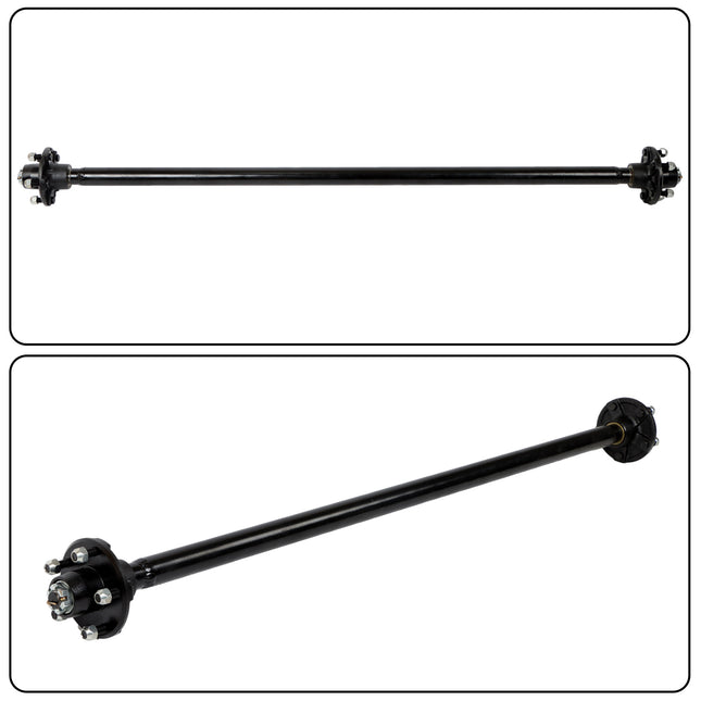 Findmall 2,000 lb Trailer Axle with U-Bolt Kit, 5 on 4.5 in, 58 in Hub Face