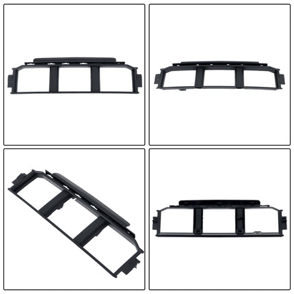 Findmall 5Pcs Black Front Bumper Face Bar Kit with Grille, License Plate Bracket & Grille Trim Panels for 2021‑2023 F150, Replacement with 6 Sensor Holes