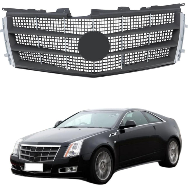 Findmall Chrome Mesh Front Bumper Grille Replacement for CTS 2008-2011 GM1200616