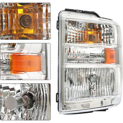 Findmall Headlight Assembly for 2008–2014 Ford E-150/E-250/E-350/E-450 Front Left Driver Side, Replaces FO2502249