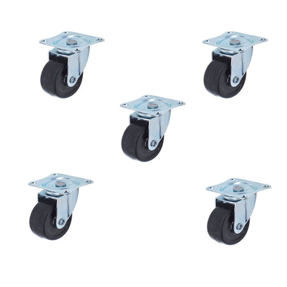 findmall Heavy Duty Swivel Caster Wheels 24 Pack 2 Inch Rubber Base With Top Plate & Bearing