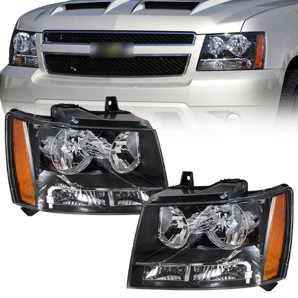 Findmall Headlights Front Head Lamps Replacement for 2007-2014 Avalanche Suburban Tahoe Headlight Assembly Pair Driver and Passenger Side