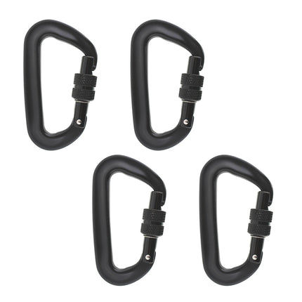 Findmall 4 Pack 12 KN Aviation Aluminum D-Shaped Locking Carabiners Clip