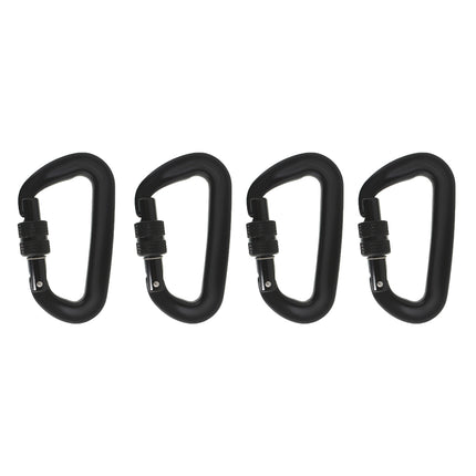 Findmall 4 Pack 12 KN Aviation Aluminum D-Shaped Locking Carabiners Clip