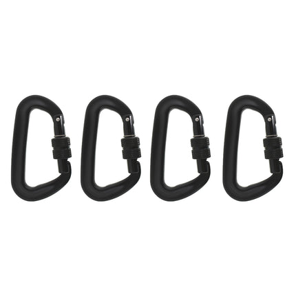 Findmall 4 Pack 12 KN Aviation Aluminum D-Shaped Locking Carabiners Clip