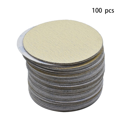 findmall 100Pcs 6" 80 Grit NO-Hole Hook Loop Pad Sanding Disc Flocking Sandpaper