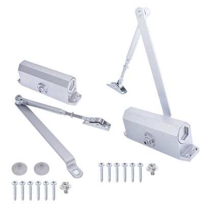 findmall 2x Aluminum Door Closer 25-45KG Two Independent Valves Control Sweep Commercial