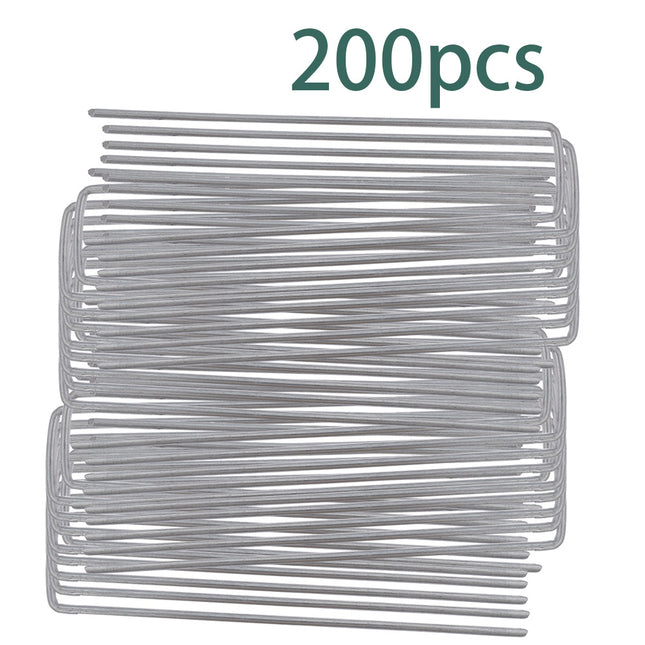 findmall 11 Gauge 6 Inch Landscaping U-Shaped Garden Nails for Weed Barrier Fabric, Landscape Fabric & Ground Cover