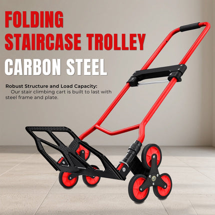 Findmall Stair Climber Hand Truck Dolly Black 330 lb Carbon Steel Stair Climbing Hand Truck
