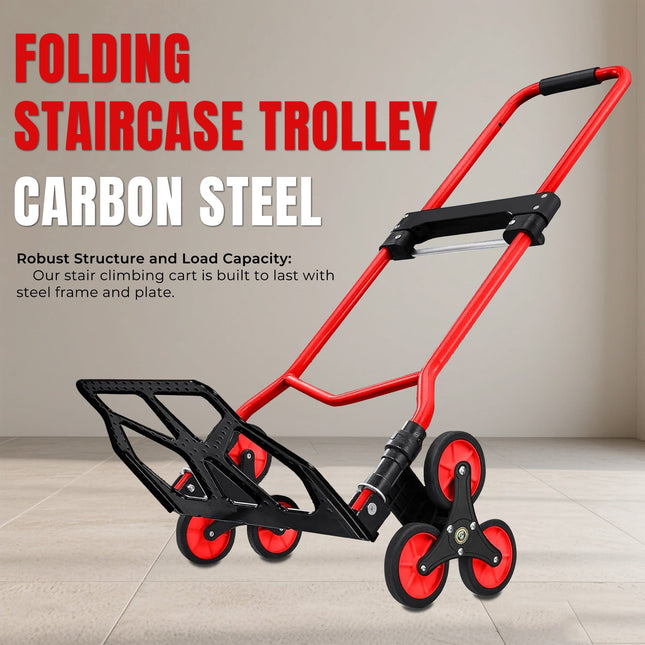 Findmall Stair Climber Hand Truck Dolly Black 330 lb Carbon Steel Stair Climbing Hand Truck