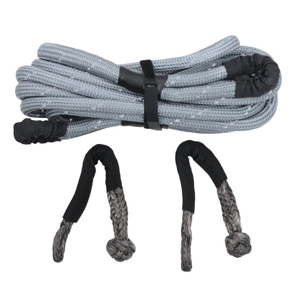 Findmall 1in x 30FT Kinetic Recovery Rope with 2 Soft Shackles, 34000 LBS Nylon N66 Double Braid Recovery Tow Rope, 30% Elastic Offroad Strap for Truck ATV UTV