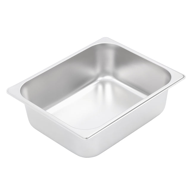 Findmall Stainless Steel Hotel Steam Pan, 1/2 Size, 4" Deep, 13 × 10.5 × 4 Inches, for Cooking, Baking, Grilling & Food Service